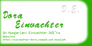 dora einvachter business card